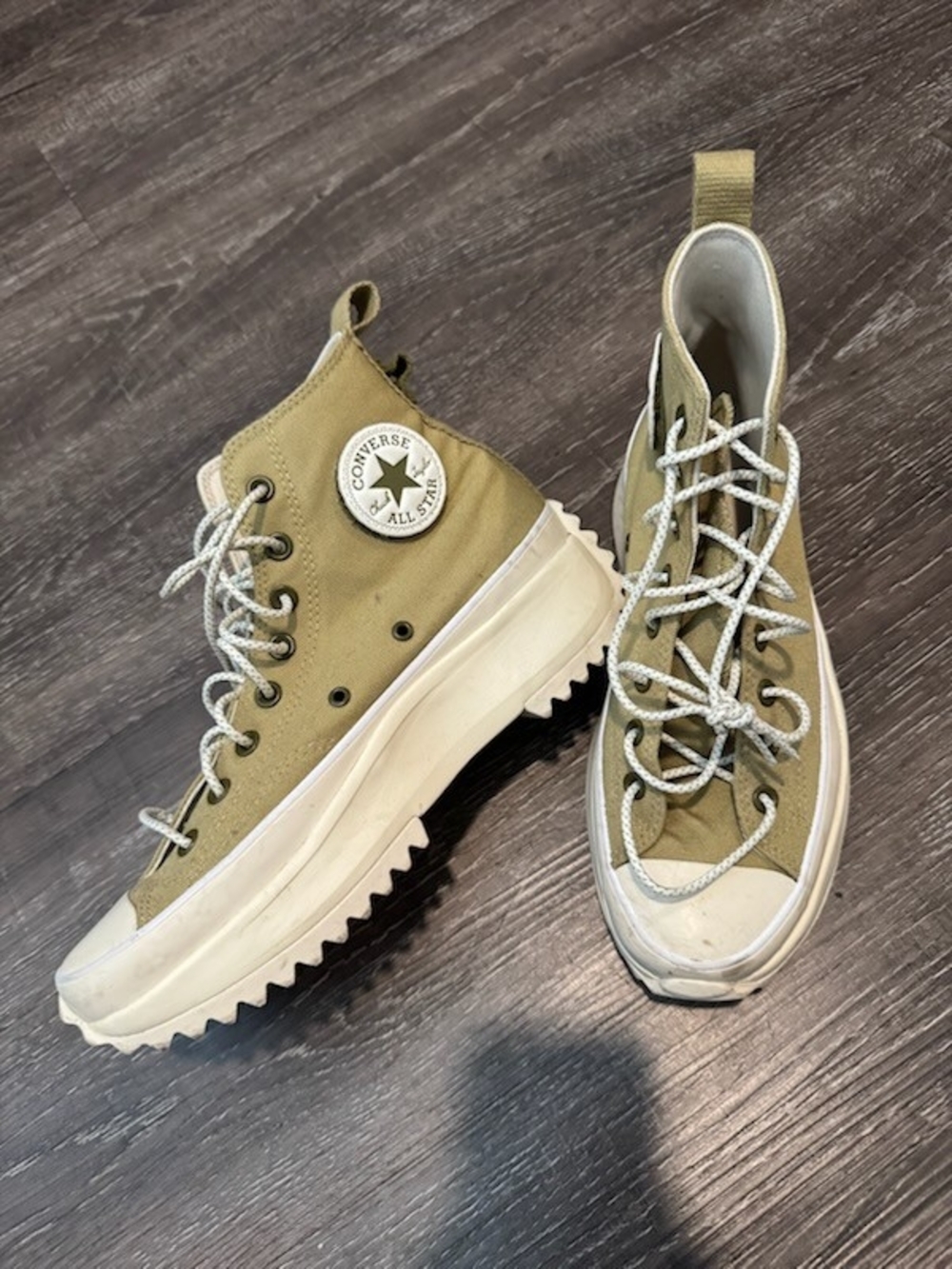 Converse Run Star Hike High Top Sneakers in Olive